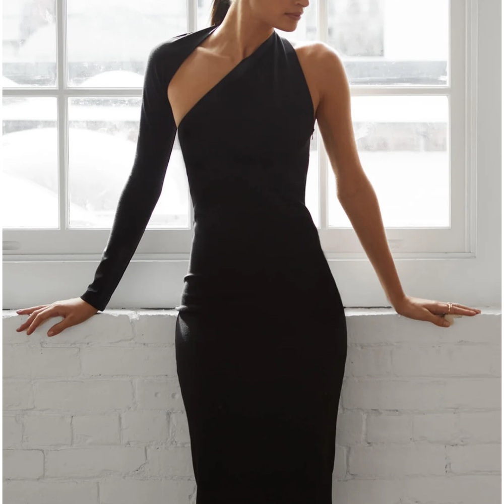 Marcella NY one shoulder cocktail dress. NWT, non smoking, pet friendly home.